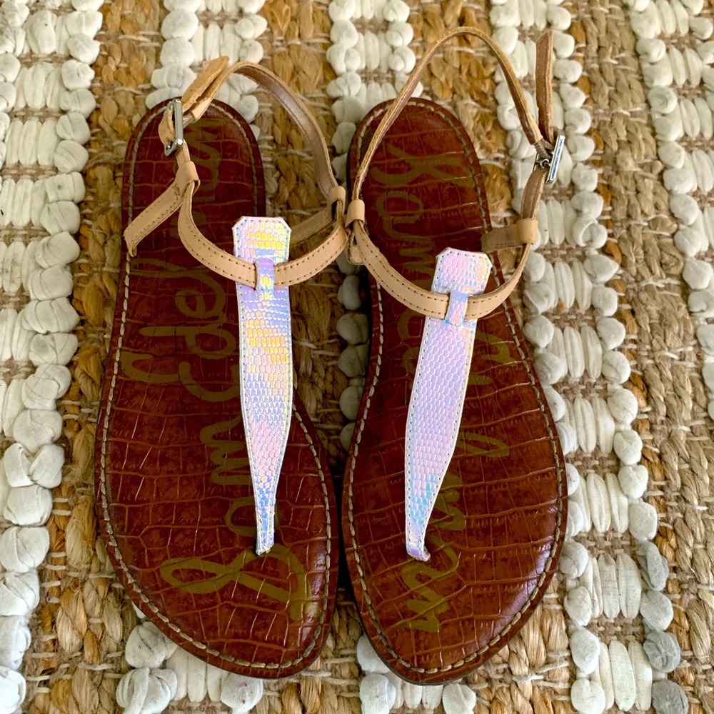 Sam Edelman Size 7 ½ Tan/Metallic